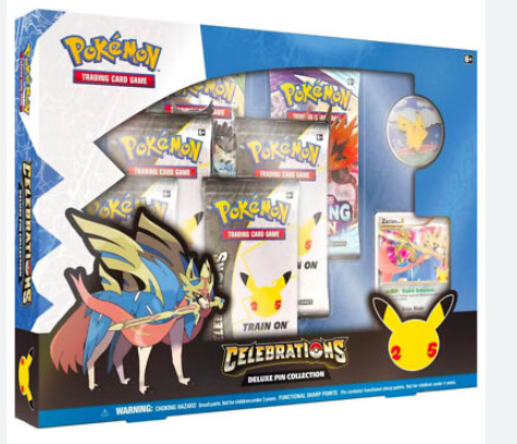 Pokemon TCG - Zacian Deluxe Pin Collection Box - Celebrations 25th Anniversary