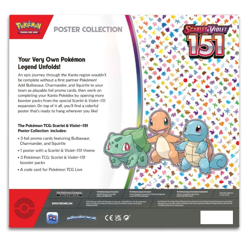 Pokemon TCG Scarlet &amp; Violet 151 Poster Collection