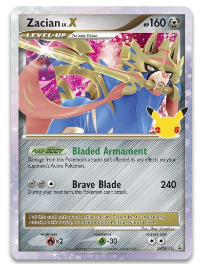 Pokemon TCG - Zacian Deluxe Pin Collection Box - Celebrations 25th Anniversary