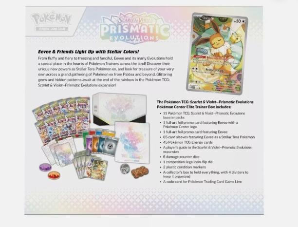 POKEMON CENTER Prismatic Evolutions Elite Trainer Box PC ETB