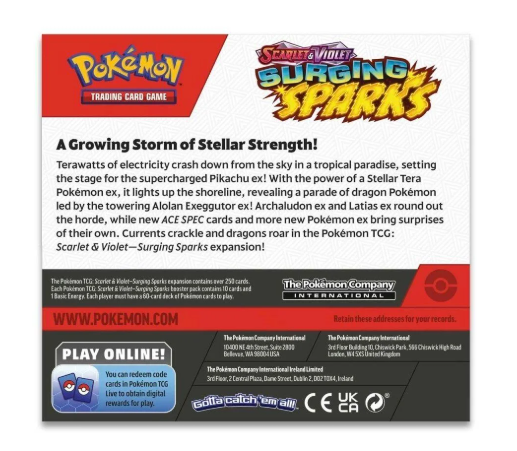 Pokemon TCG SV08 Scarlet & Violet Surging Sparks Booster Box